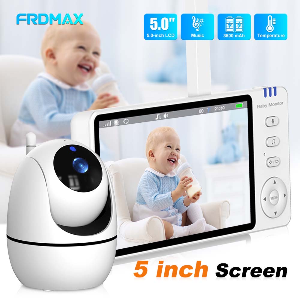 Wearable Baby Monitor - 5-дюймовая видеоняня, внутренняя беспроводная двусторонняя аудиосвязь,