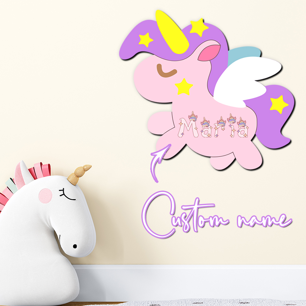 Baby Nursery Wall Decor - Персонализированная деревянная табличка с именем в