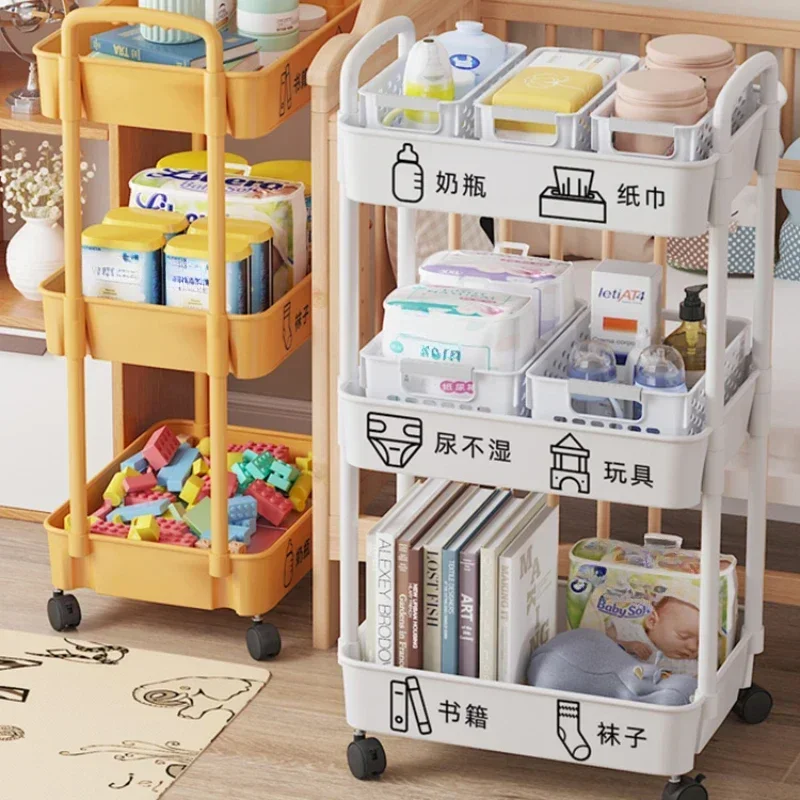Baby Bookshelf Small - Напольный передвижной стеллаж-тележка для хранения детских