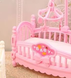 Baby Nursery Games - 1:12 кукольный домик миниатюрная мини-детская кроватка