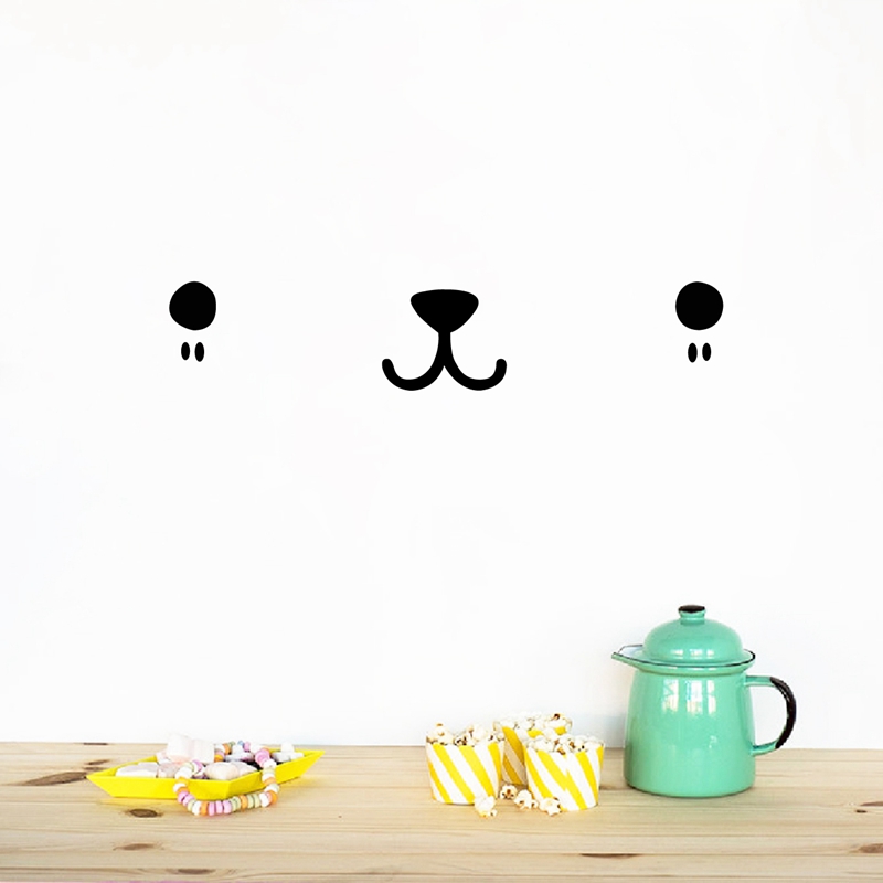 Baby Nursery Vinyl Wall Stickers - Милые кавайные настенные картинки с изображением