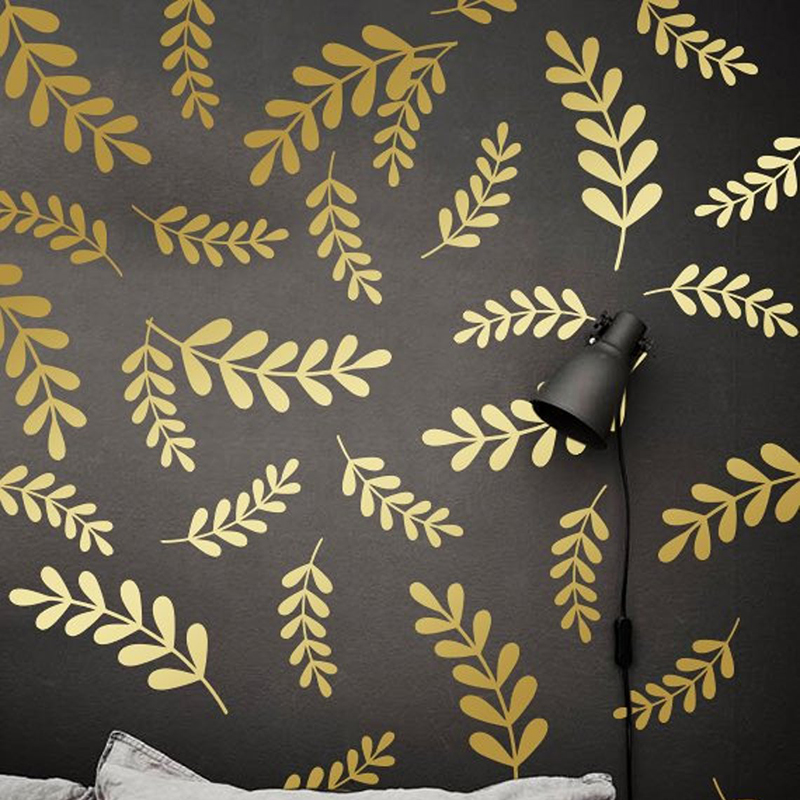 Baby Nursery Vinyl Wall Stickers - Ботанический лист, цветочный стикер на стену,