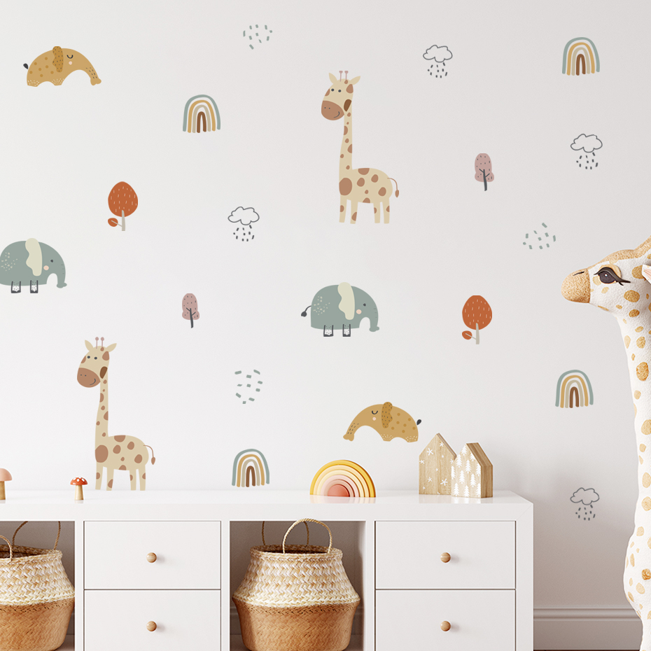 Baby Nursery Vinyl Wall Stickers - Наклейка на стену с изображением жирафа,