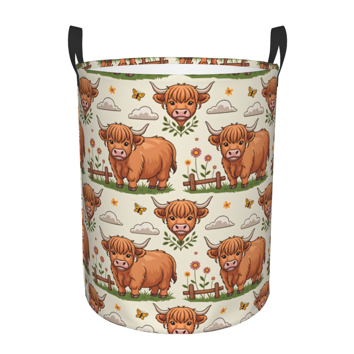 Baby Nursery Laundry Hamper - Корзина для белья с мультяшными коровами