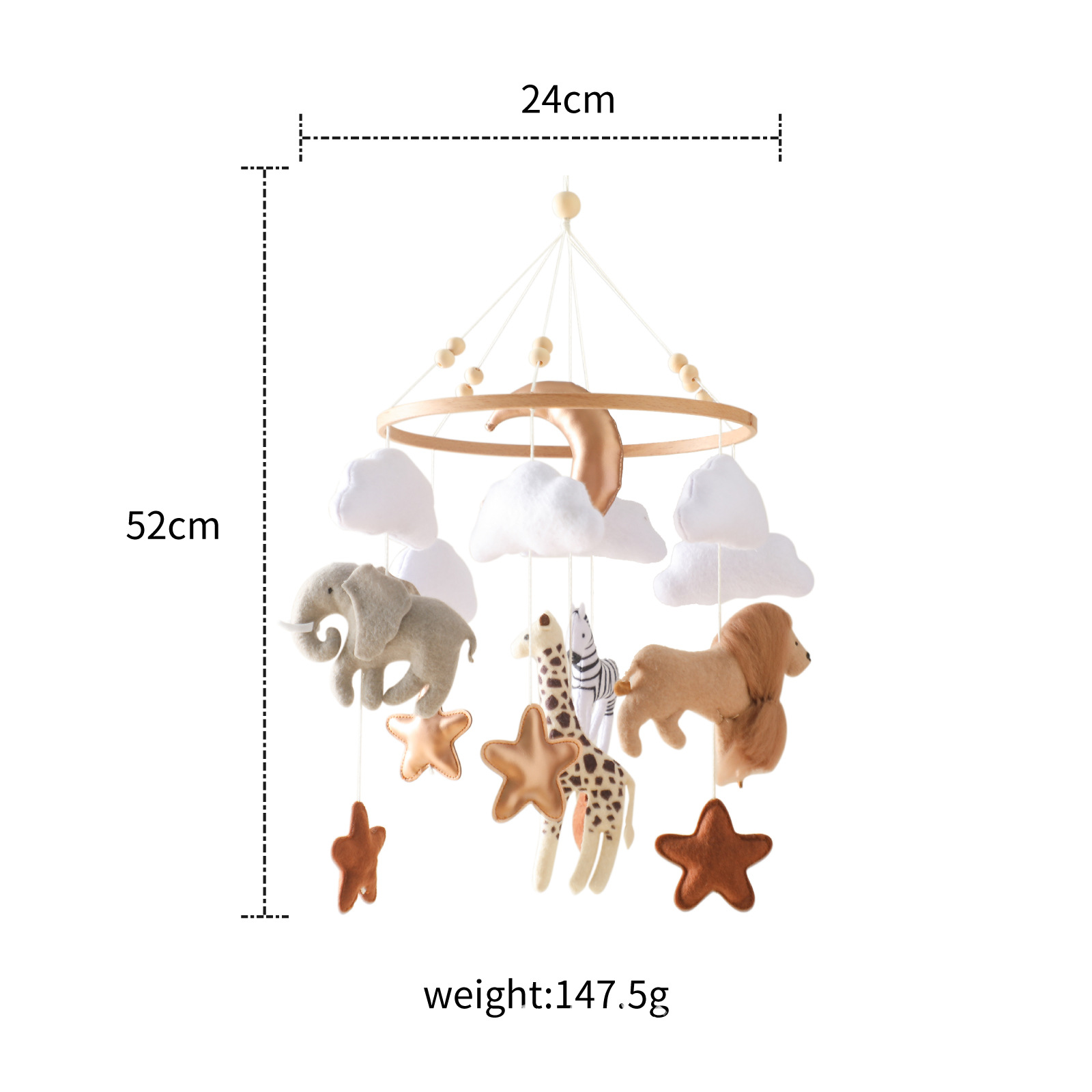 Baby Nursery Jungle Animals - Лидер продаж, скандинавская фетровая детская кроватка