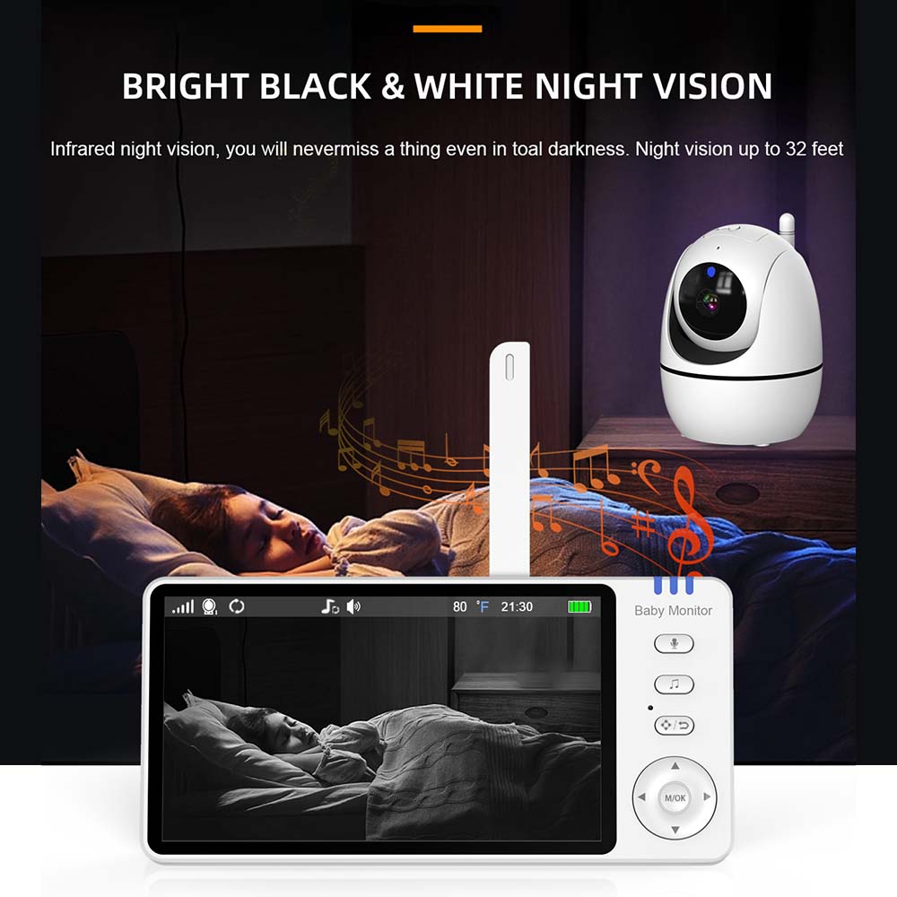 5-дюймовая видеоняня, внутренн – обзор и цена Wearable Baby Monitor