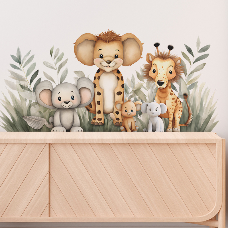 Наклейка на стену с изображени – обзор и цена Baby Nursery Jungle Animals