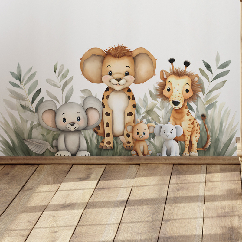 Наклейка на стену с изображени – обзор и цена Baby Nursery Jungle Animals