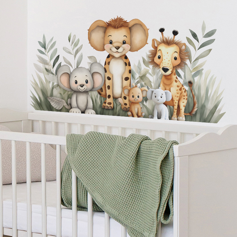 Наклейка на стену с изображени – обзор и цена Baby Nursery Jungle Animals