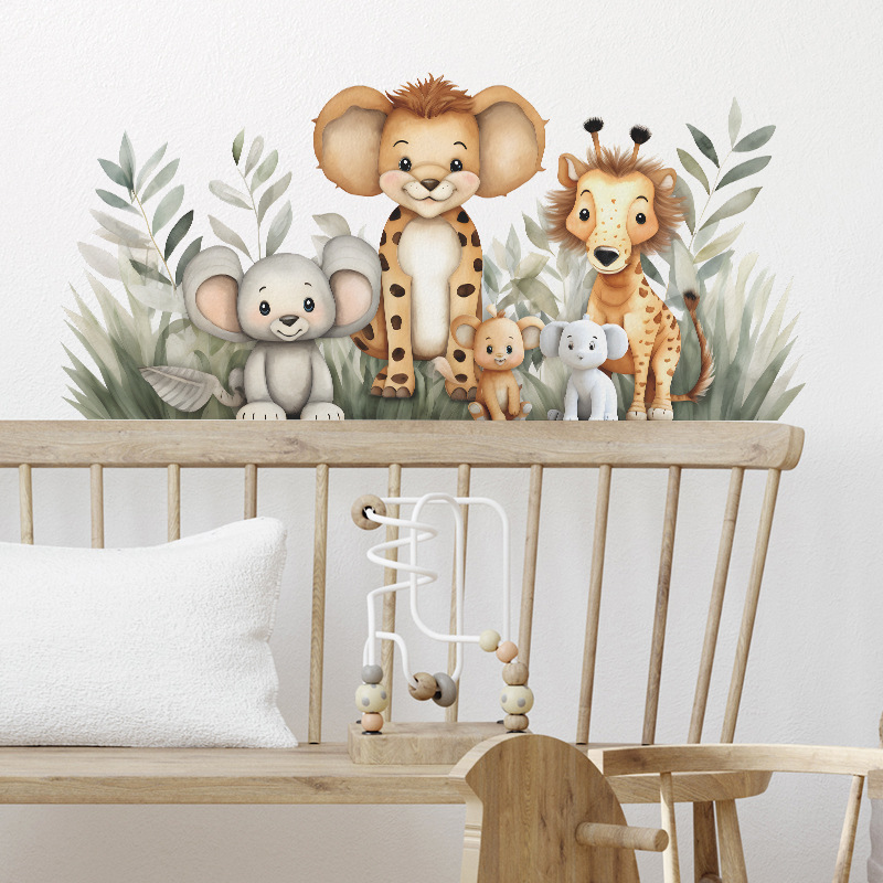 Наклейка на стену с изображени – обзор и цена Baby Nursery Jungle Animals