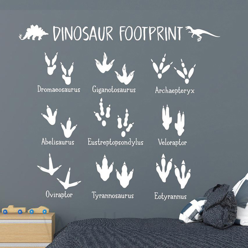 Мультяшный динозавр, след лапы – обзор и цена Baby Nursery Vinyl Wall Stickers