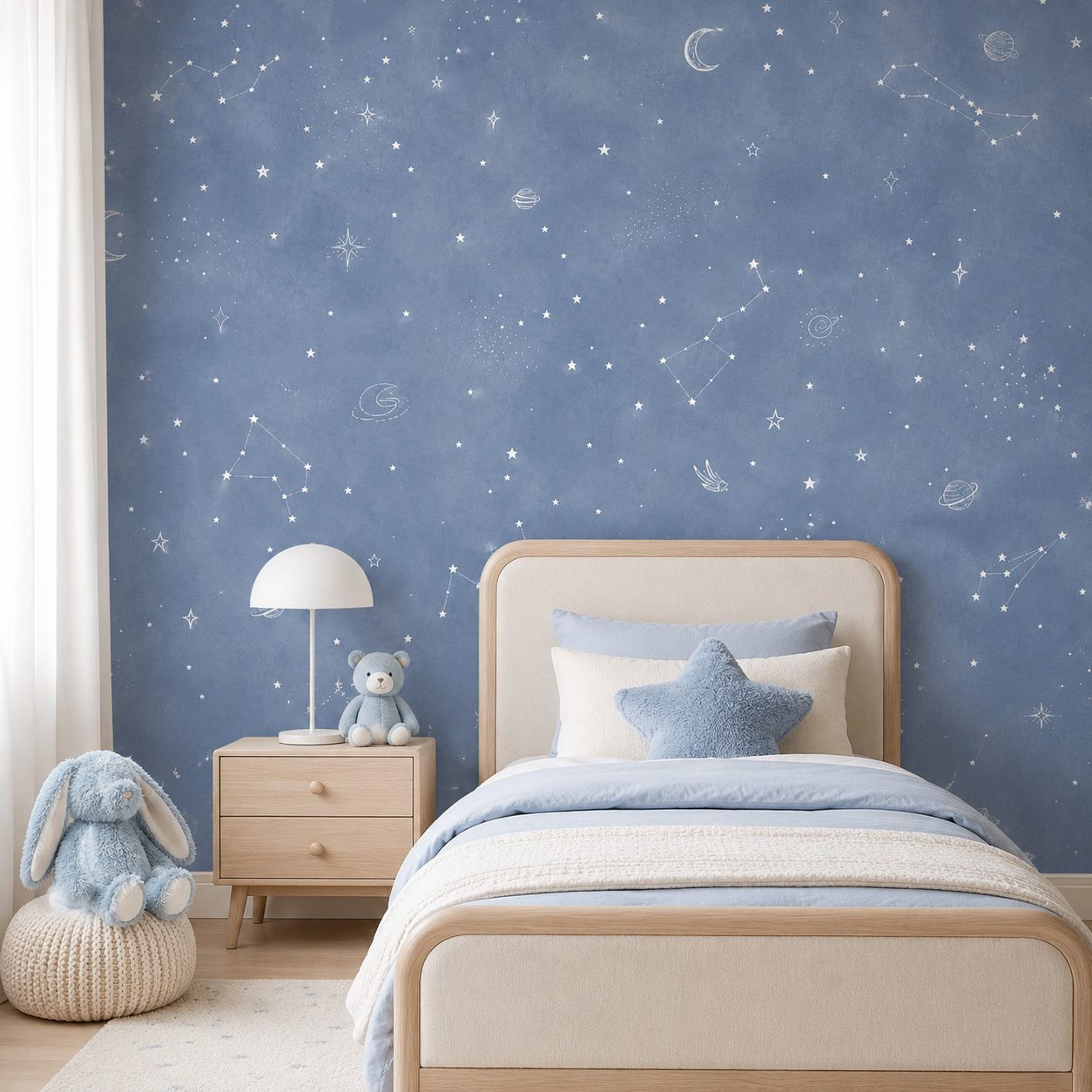 Самоклеящиеся обои «Голубое зв – обзор и цена Baby Nursery Water