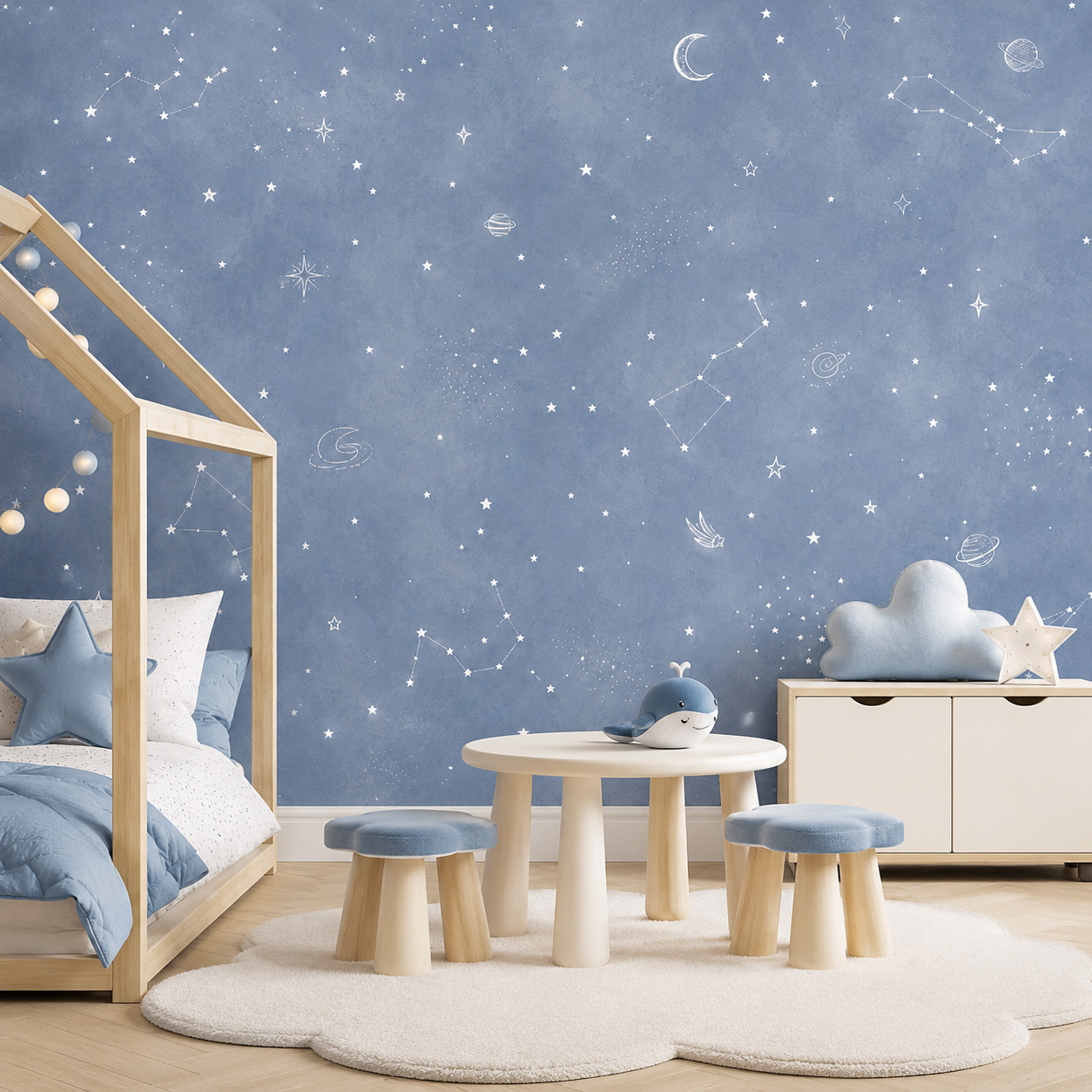 Самоклеящиеся обои «Голубое зв – обзор и цена Baby Nursery Water