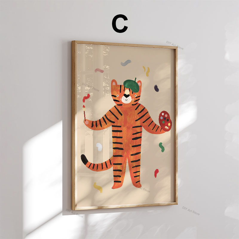 Забавные мультяшные животные:  – обзор и цена Baby Nursery Prints