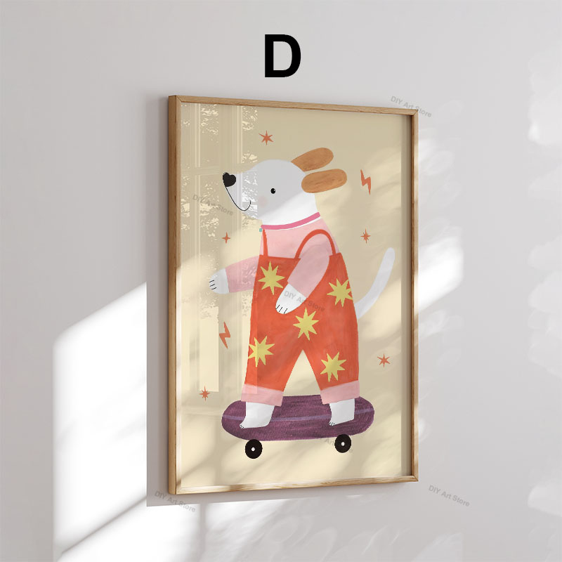 Забавные мультяшные животные:  – обзор и цена Baby Nursery Prints