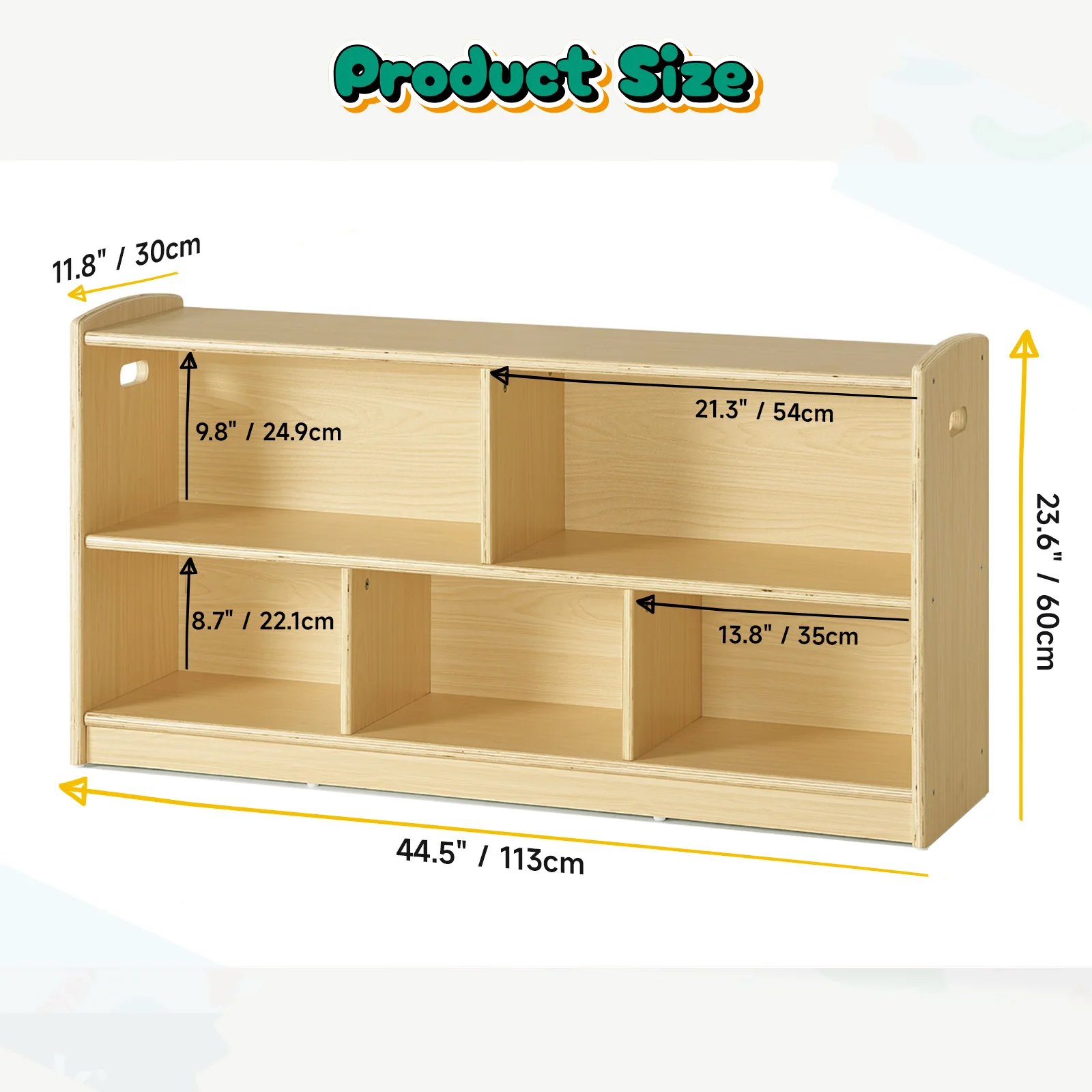 2-уровневый деревянный шкаф Мо – обзор и цена Baby Bookshelf Small