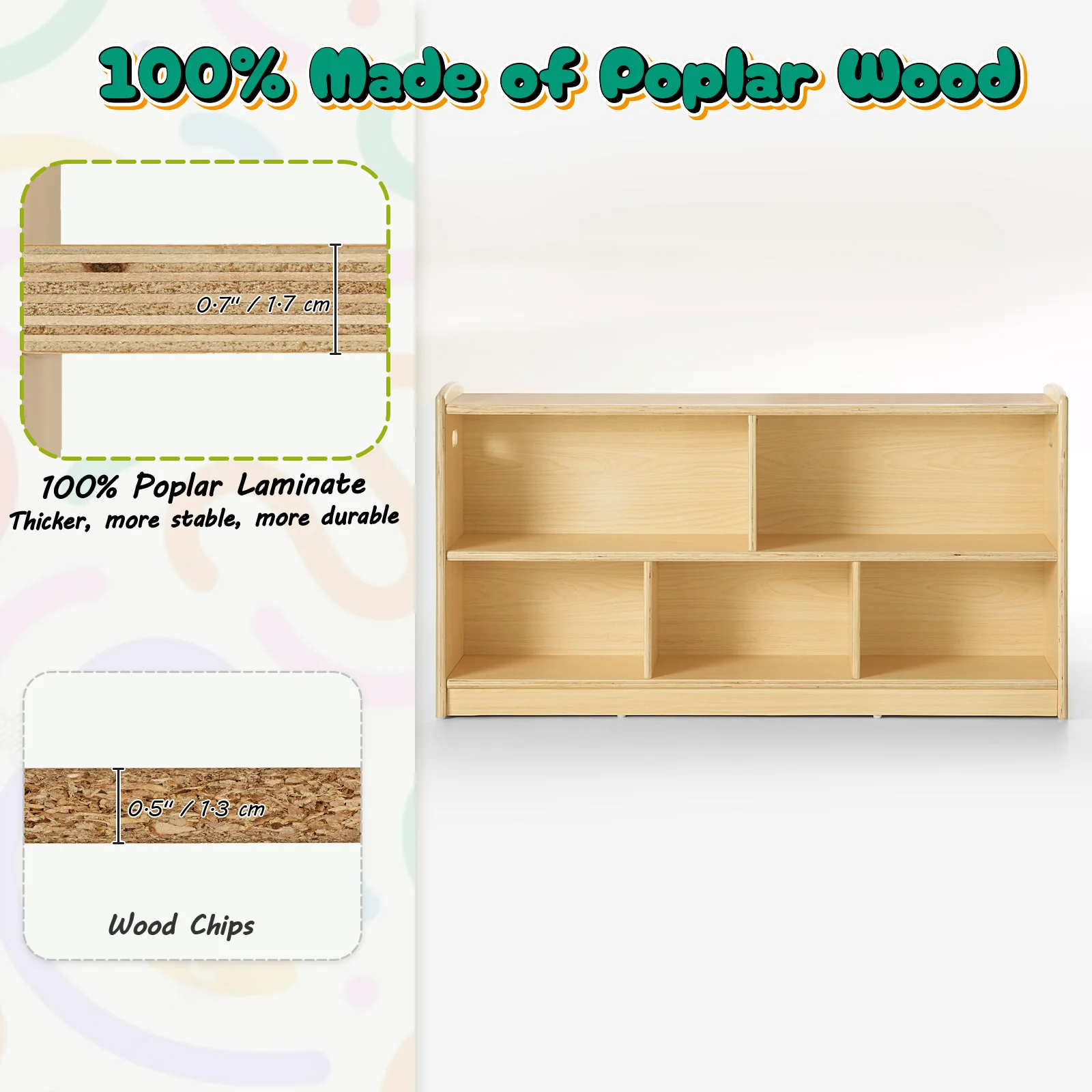 2-уровневый деревянный шкаф Мо – обзор и цена Baby Bookshelf Small