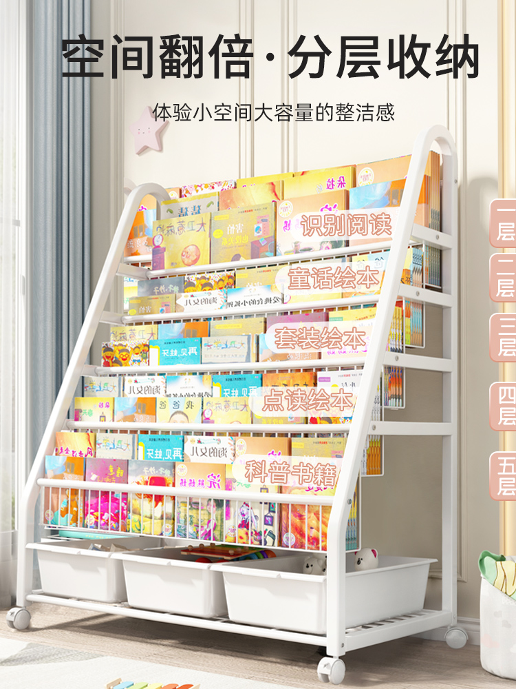 Простая книжная полка, детская – обзор и цена Baby Bookshelf Small