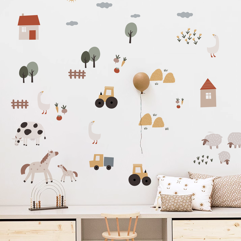 Бохо мультфильм милые коровы ф – обзор и цена Baby Nursery Vinyl Wall Stickers