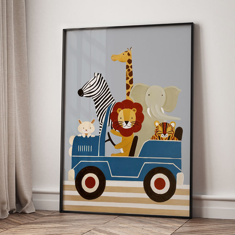 Забавные мультяшные животные:  – обзор и цена Baby Nursery Images