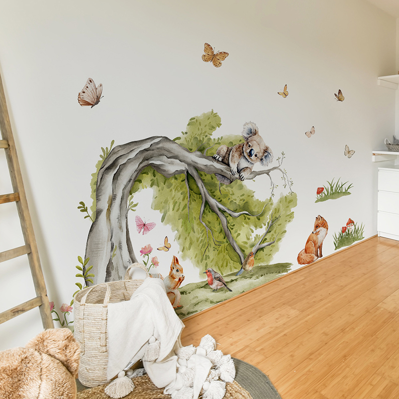 Джунгли, большое дерево, живот – обзор и цена Baby Nursery Jungle Animals