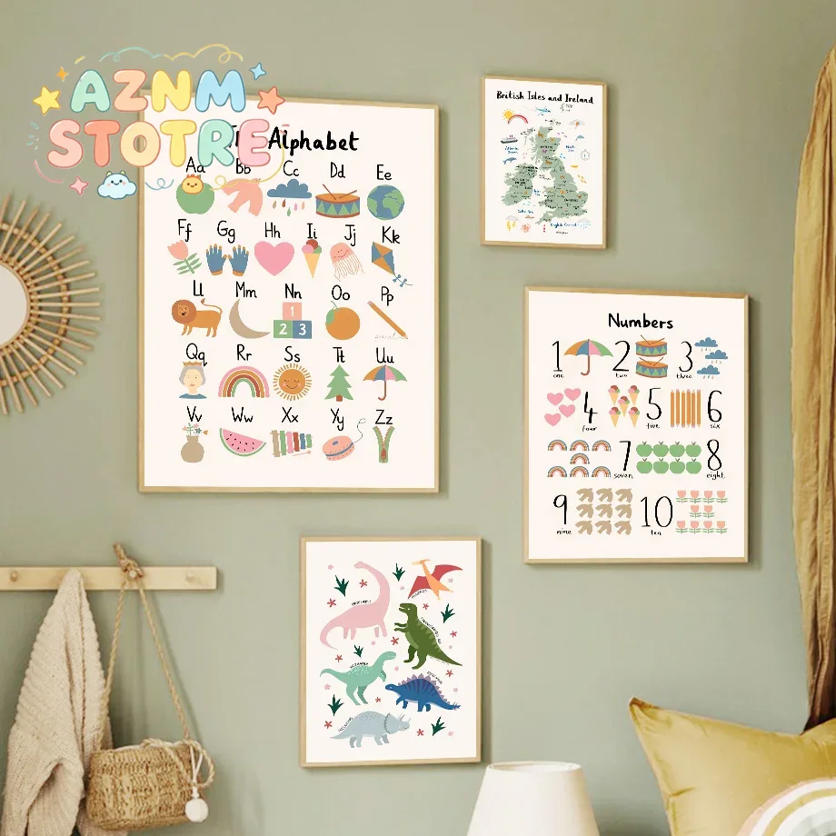 Карта мира животных, динозавры – обзор и цена Baby Nursery Images