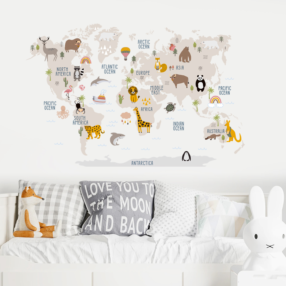 Акварельные мультяшные наклейк – обзор и цена Baby Nursery Vinyl Wall Stickers