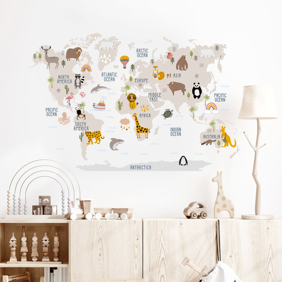 Акварельные мультяшные наклейк – обзор и цена Baby Nursery Vinyl Wall Stickers