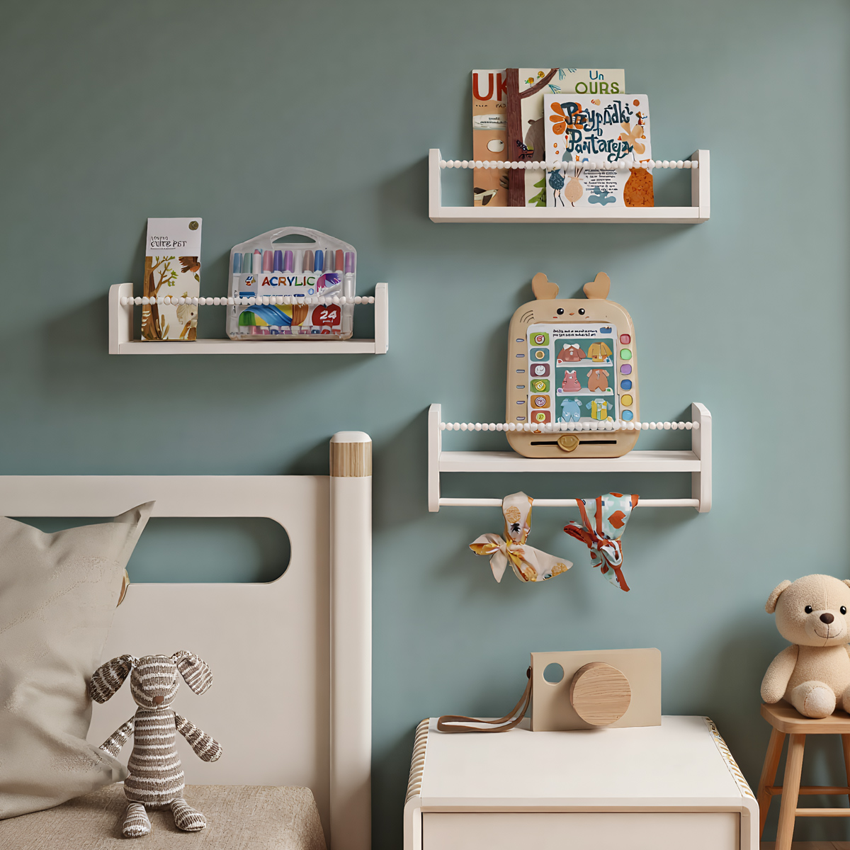 Навесные полки для детских кни – обзор и цена Baby Bookshelf Small
