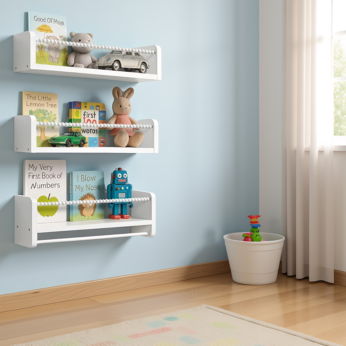 Навесные полки для детских кни – обзор и цена Baby Bookshelf Small
