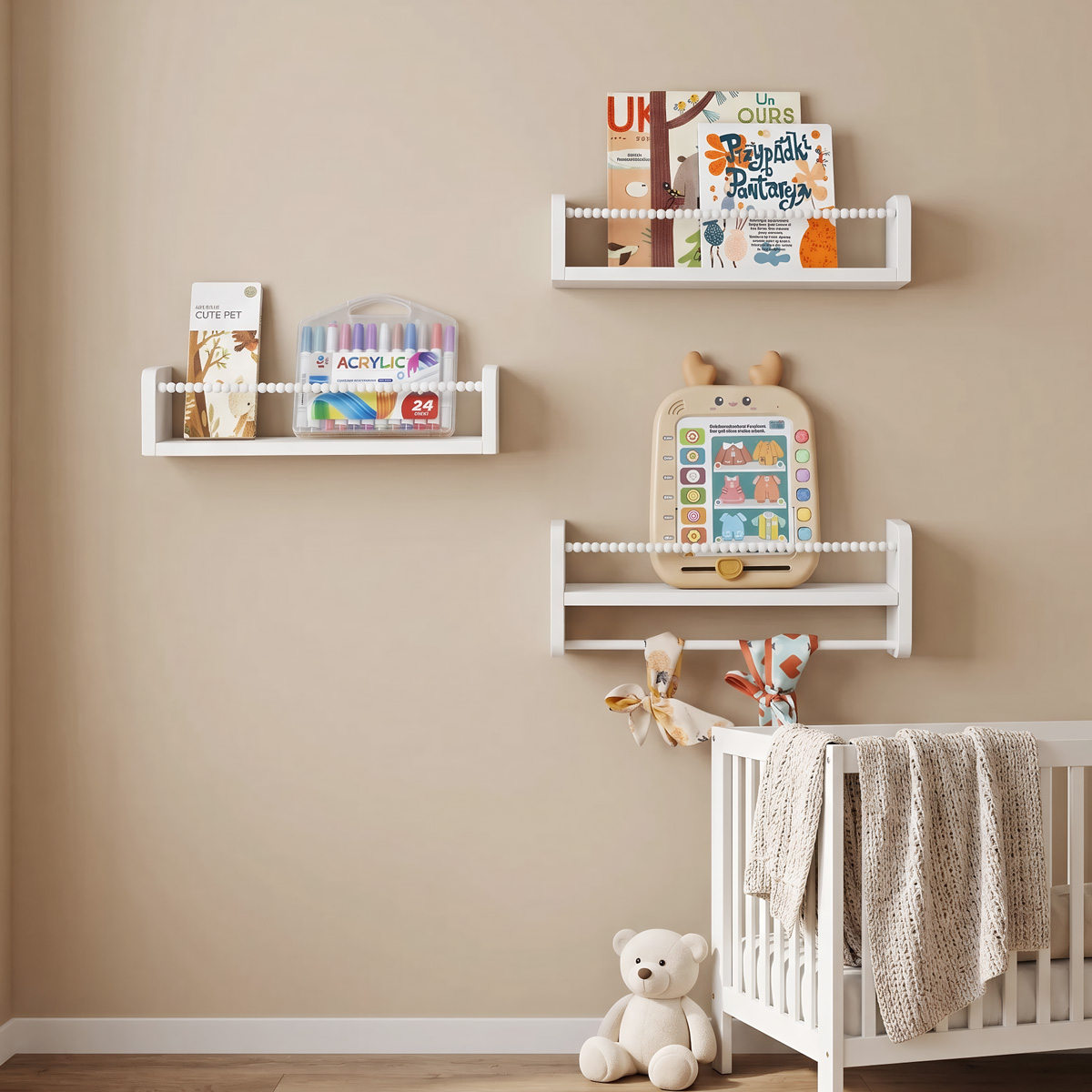 Навесные полки для детских кни – обзор и цена Baby Bookshelf Small