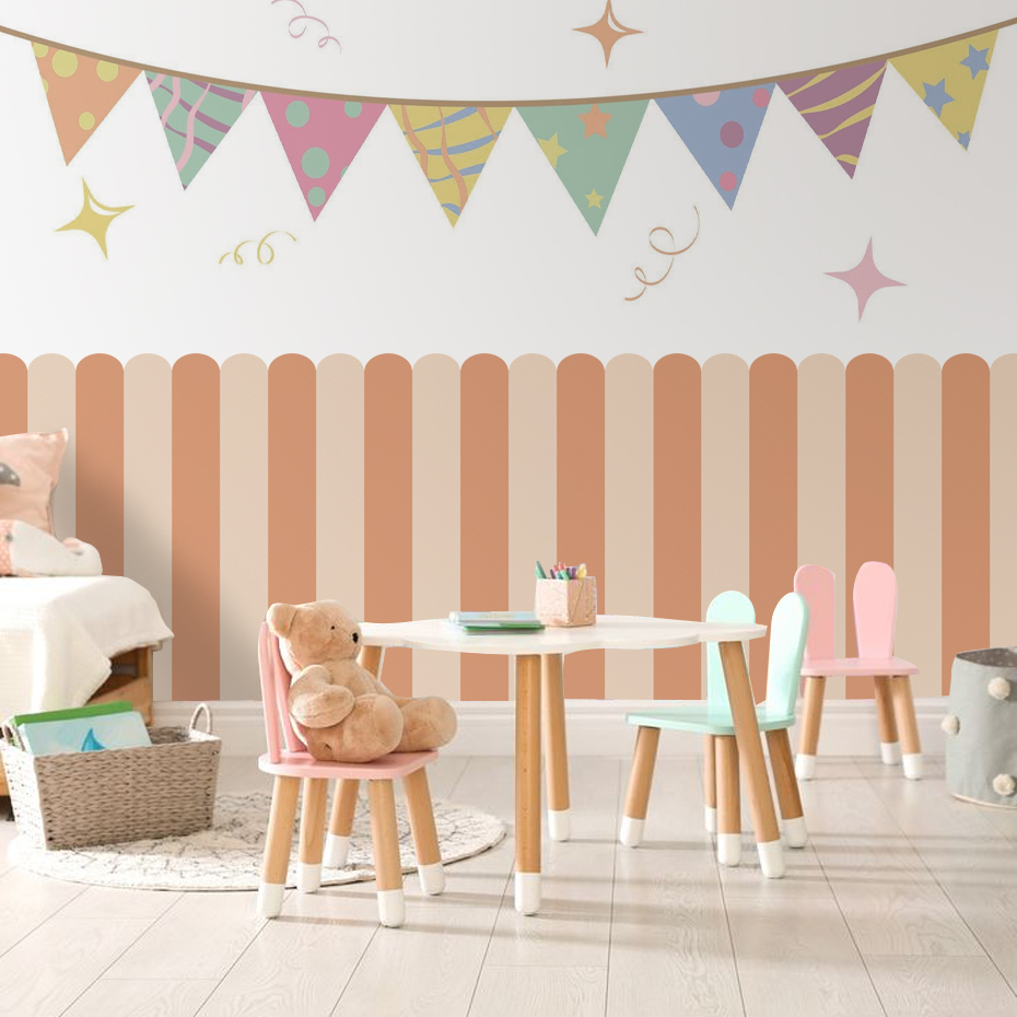 Многоцветные обои с дугой в ве – обзор и цена Baby Nursery Wall Decor